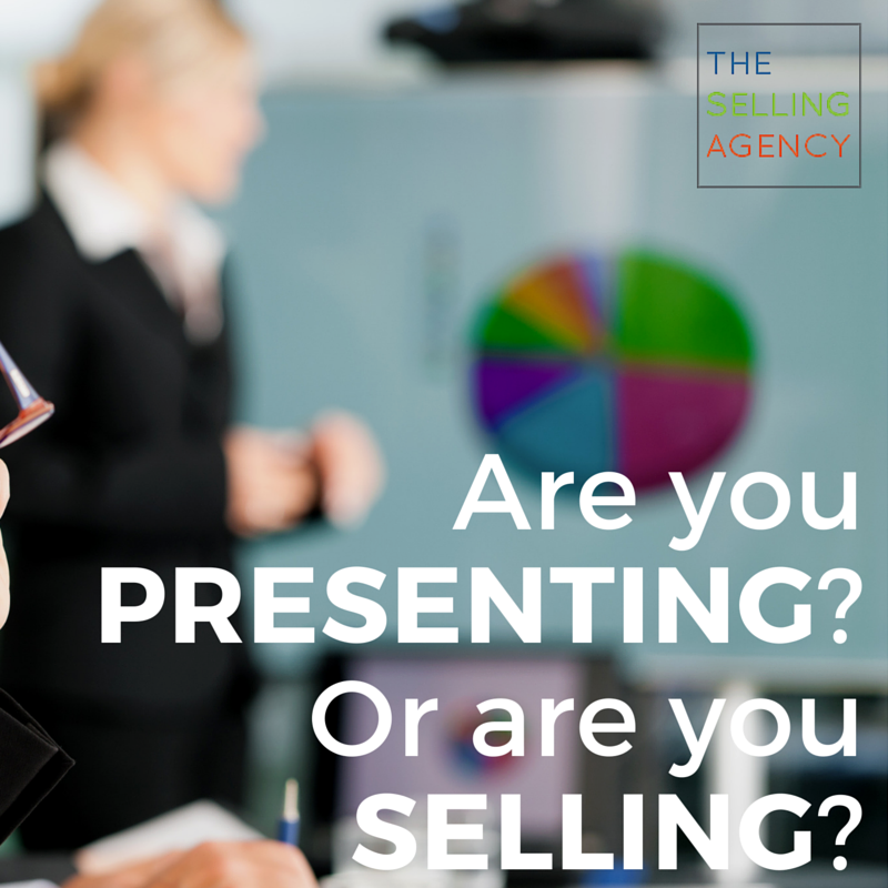 Presenting is not selling, salesfails, people earn business, sales pros